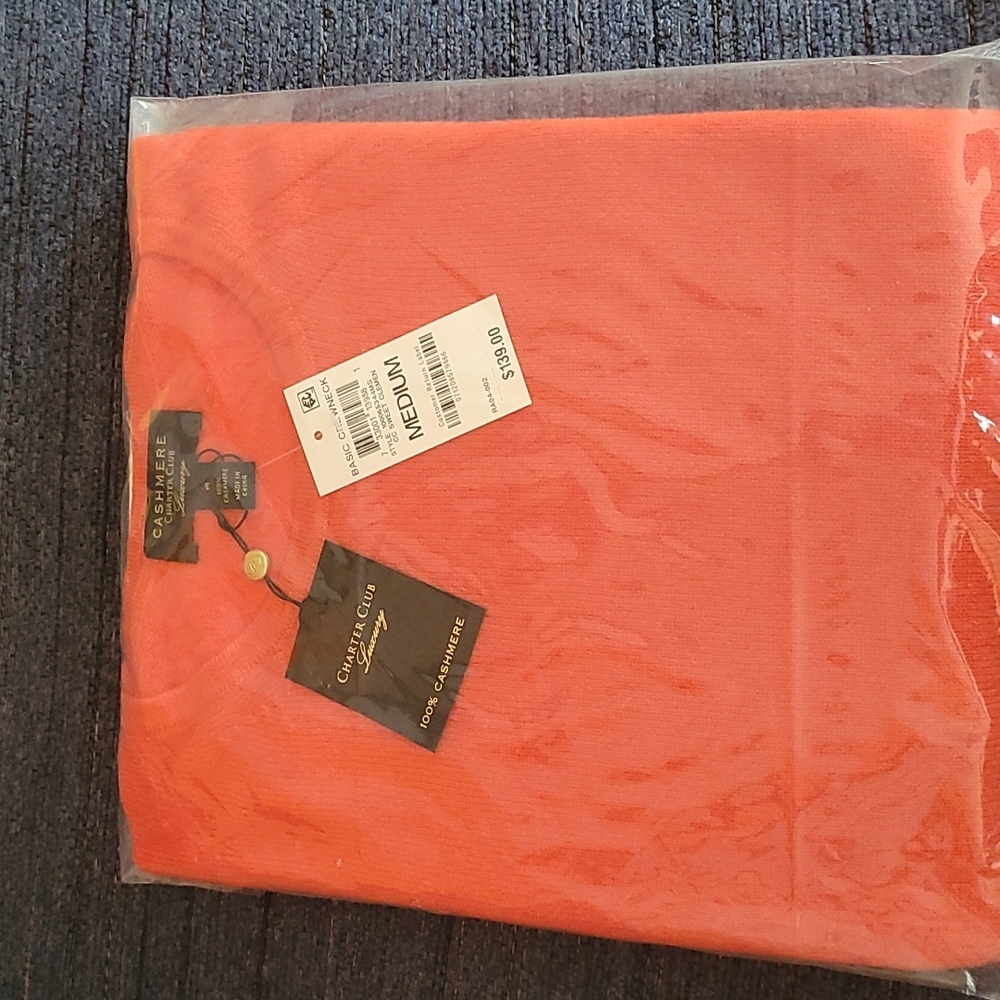 NWTags!100% Cashmere Charter Club Luxury Sweater